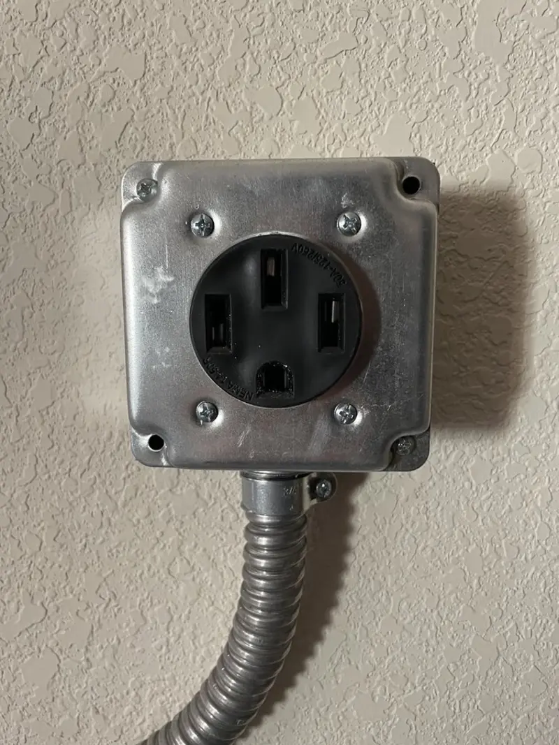 NEMA 14-50 outlet installed for Electrical Panel Upgrade in Miami